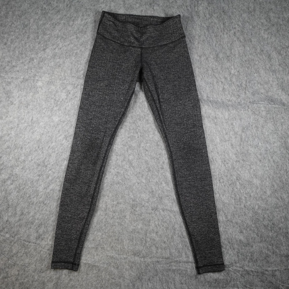 Lululemon Leggings Women 6 Gray Wunder Under Tight 31" Yoga Pilates Gym Workout